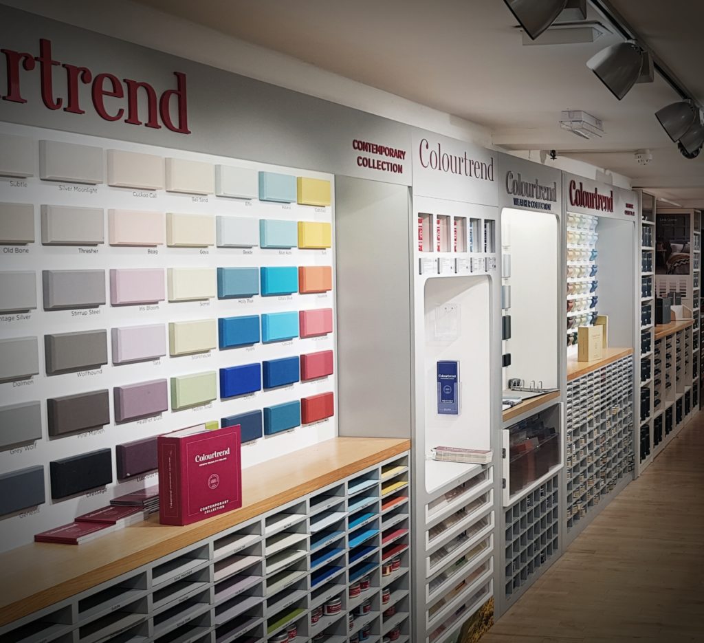 Colourtrend paint on display in our Dublin store