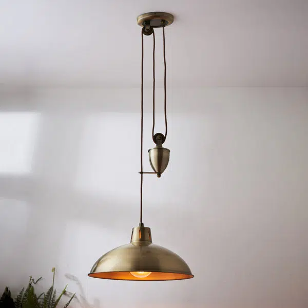 rise and fall antique brass pendant - Stillorgan Decor