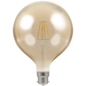 crompton LED Globe G125 Filament Antique Dimmable 7.5W 2200K BC-B22d