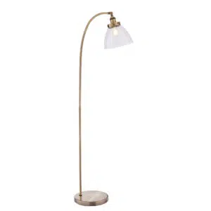 resto industrial style floor lamp antique brass