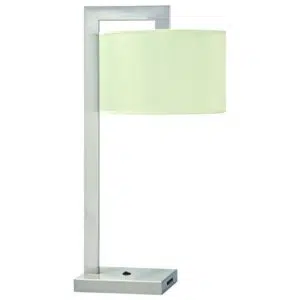 stylish hanging arm table lamp with usb satin nickel silver