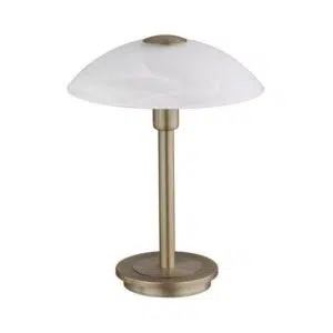 touch lamp with opal marble shade brass