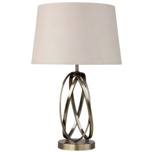 beautiful curved table lamp antique brass