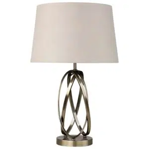 beautiful curved table lamp antique brass