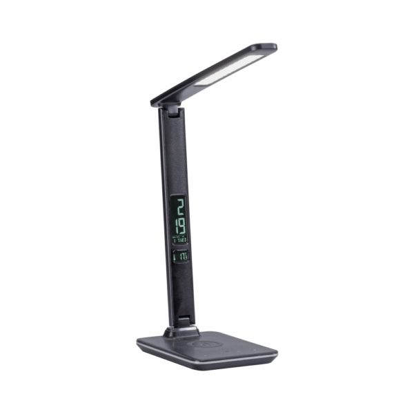moder led adjustable dimmable table lamp with wireless phone charger black