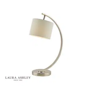 laura ashley noah curved chrome table lamp