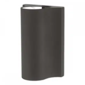 modern curved black outdoor wall light with speaker - Stillorgan Decor