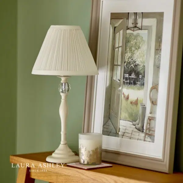 laura ashley ellis elegant table lamp dove grey - Stillorgan Decor