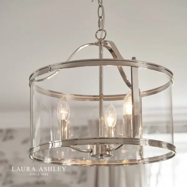 laura ashley harrington 3 light silver - Stillorgan Decor