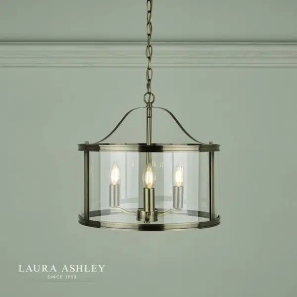laura ashley harrington 3 light antique brass - Stillorgan Decor
