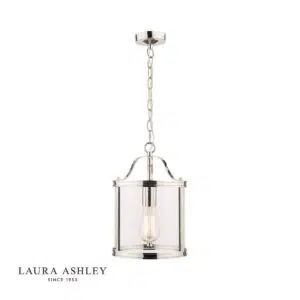 laura ashley harrington single lantern light silver - Stillorgan Decor