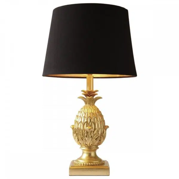 pineapple ornate gold table lamp