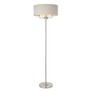 elegant style floor lamp - brushed chrome