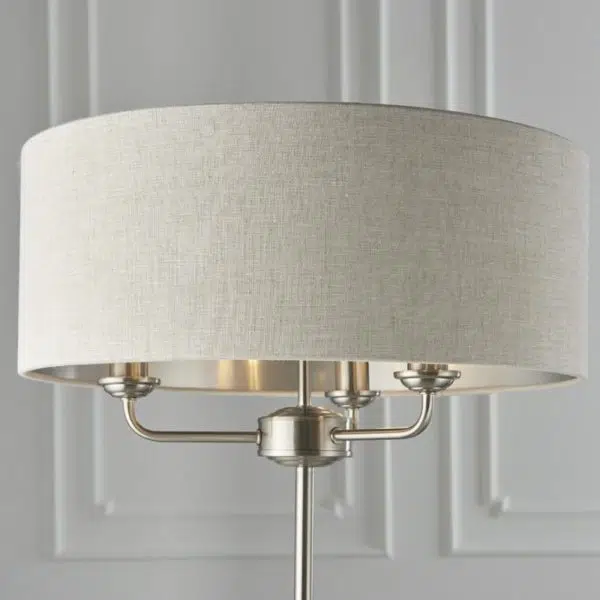 elegant style floor lamp - brushechrome - Stillorgan Decor