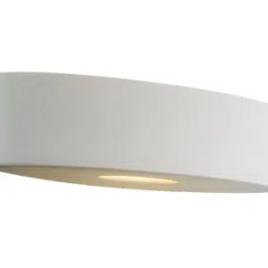 oval ceramic wall light - white