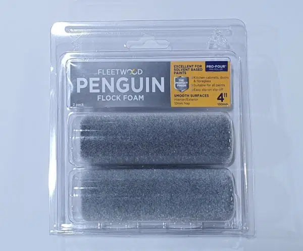 2pk 4" penguin flocked foam roller sleeves - Stillorgan Decor