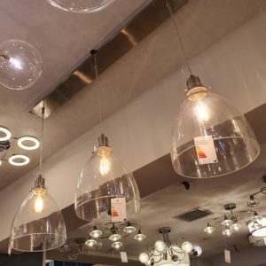 simple stylish 3 glass shade ceiling pendant - Stillorgan Decor