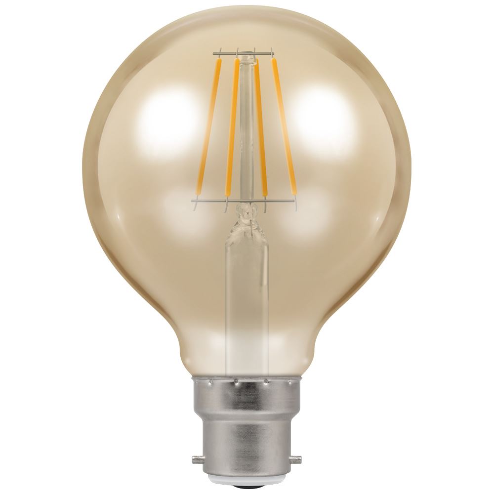 LED kroglasta G80 filamentna antična zatemnilna 5 2200K BC-B22d 1 LED kroglasta žarnica G80 z žarilno nitko, antična, zatemnljiva 5 2200K BC-B22d - Stillorgan Decor