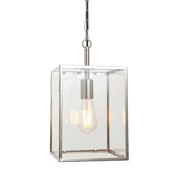 elegant framed glass pendant polished chrome 1 elegant framed glass pendant polished chrome - Stillorgan Decor