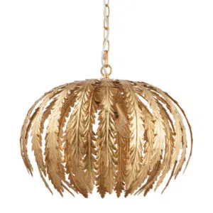 ornate gold effect leaf pendant - Stillorgan Decor