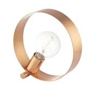 modern hoop table lamp brushed copper