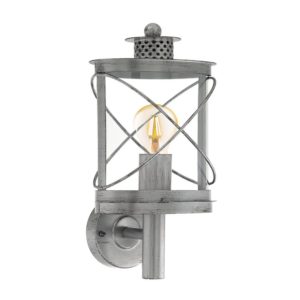 modern antique silver lantern style outdoor wall light - Stillorgan Decor