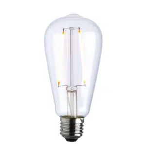 Filament LED Clear 2W E27 2200k Warm White - Stillorgan Decor