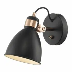 directional wall lamp black & copper