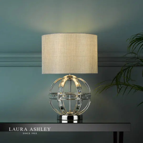 laura ashley aiden globe crystal table lamp - Stillorgan Decor