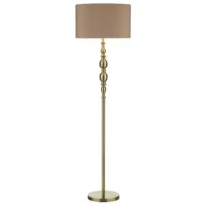 traditional styled modern finish floor lamp - antique brass
