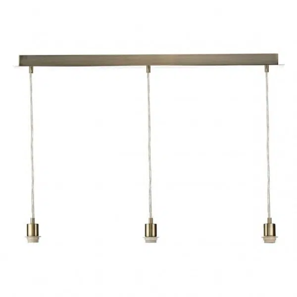 triple drop ceiling pendant kit various brass silver or antique brass - Stillorgan Decor