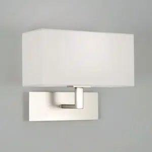 sophisticated shaded wall light - matt nickel