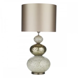 bespoke striking volcanic effect table lamp silver