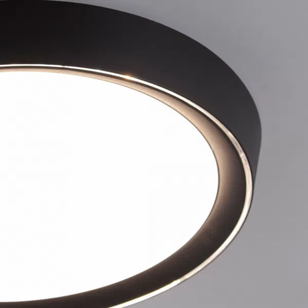 round elegant black led remote control ceiling light - Stillorgan Decor