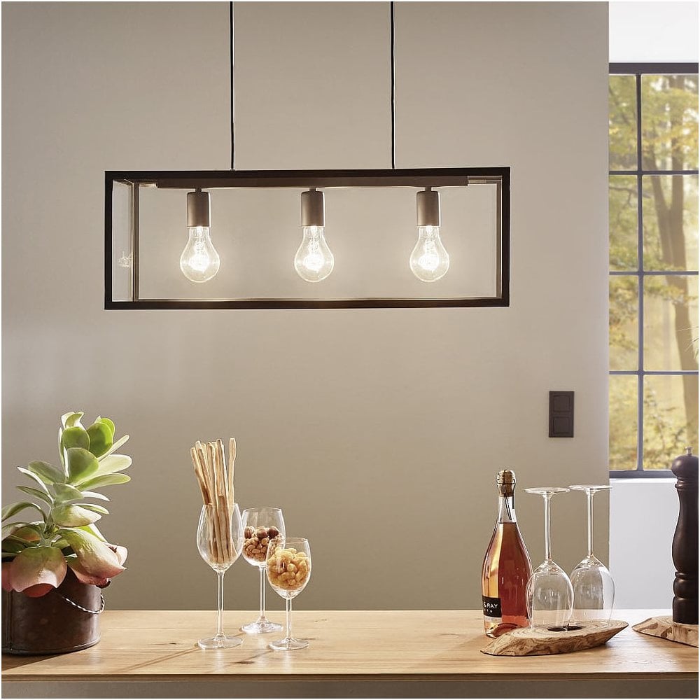 framed glass 3 light ceiling pendant 2 framed glass 3 light ceiling pendant - Stillorgan Decor