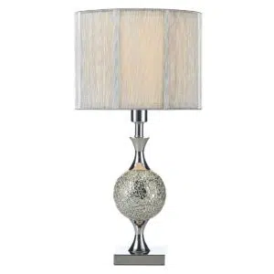 mosaic glass table lamp silver