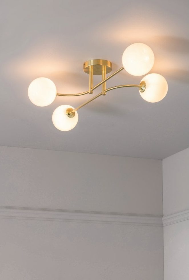 Globo Dichti Lampada da soffitto semi-incassata nera opaca 1x E27