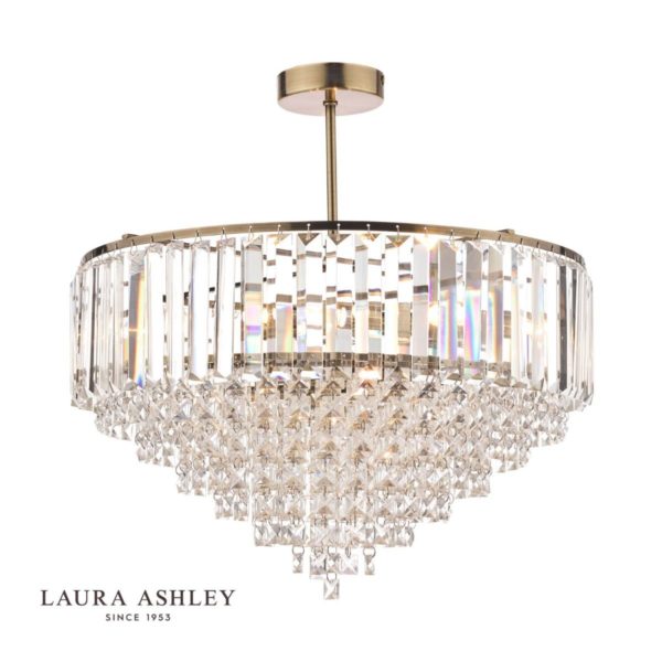 laura ashley vienna crystal light antique brass - Stillorgan Decor
