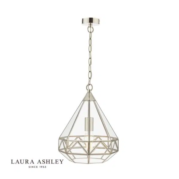 laura ashley zaria lantern pendant silver - Stillorgan Decor
