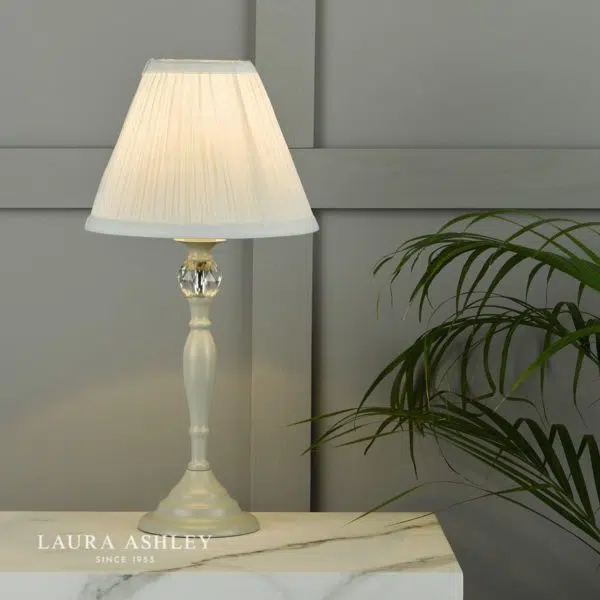 laura ashley ellis elegant table lamp dove grey - Stillorgan Decor