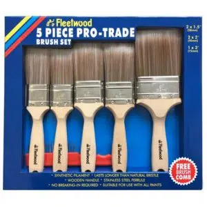5pc pro trade brush set - Stillorgan Decor