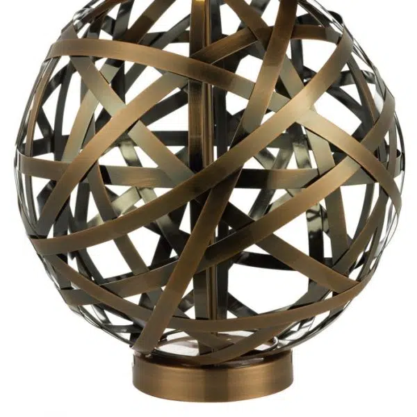 atlas ball style copper table lamp - Stillorgan Decor