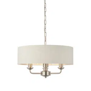 elegant 3 arm ceiling light chrome silver - Stillorgan Decor