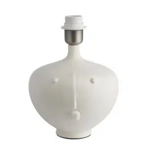 face design round ceramic base table lamp base only