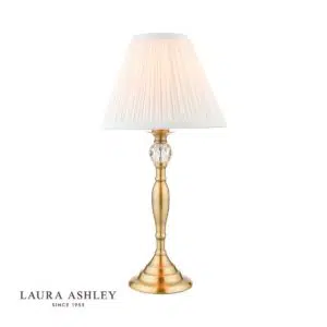 laura ashely ellis elegant antique brass table lamp