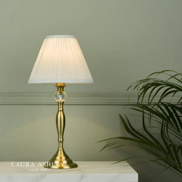 laura ashley ellis elegant antique brass table lamp - Stillorgan Decor