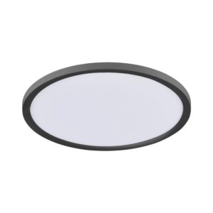 remote control flush round panel light black - Stillorgan Decor
