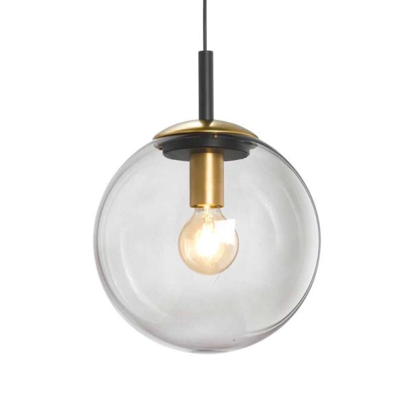modern glass and gold globe pendant - Stillorgan Decor