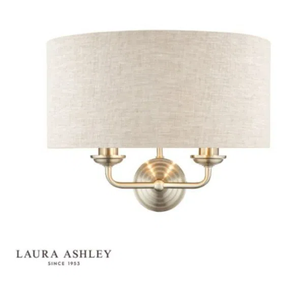 laura ashley sorrento wall light - silver