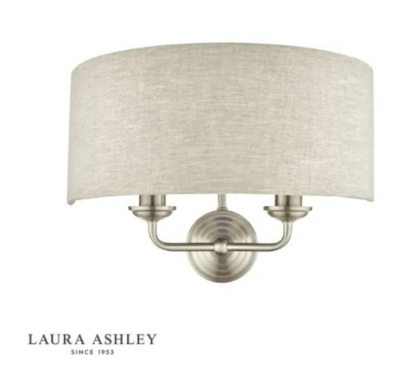 laura ashley sorrento wall light - silver - Stillorgan Decor